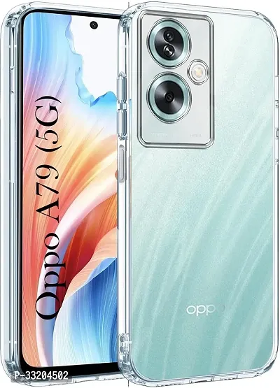 slainte Back Cover for Oppo A79 5G, Complete 360* Protection | Shock Proof Design | Anti-Slip Grip (Transparent)-thumb0