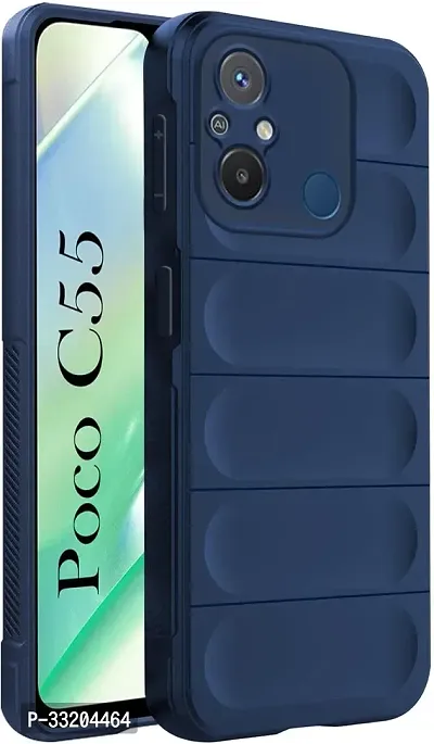 slainte Back Cover for Poco C55 5G::Redmi 12C, Complete 360* Protection | Shock Proof Design | Anti-Slip Grip (Blue)-thumb0