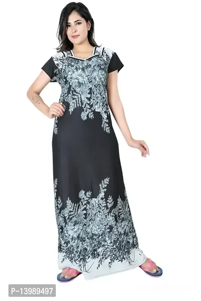Device of S with SWANGIYA- The Intimate Fashion Bale Print Gown-Black-thumb0
