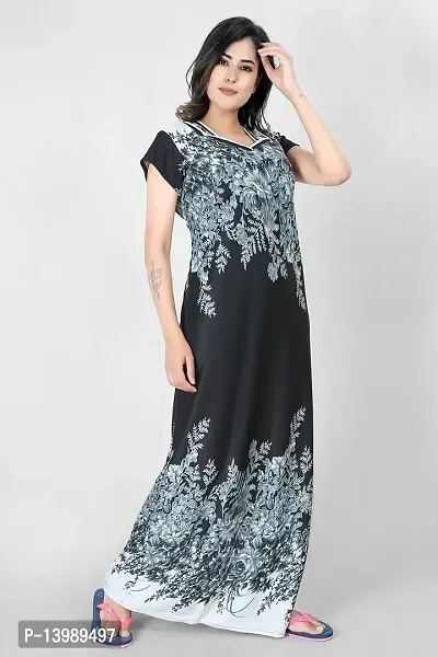Device of S with SWANGIYA- The Intimate Fashion Bale Print Gown-Black-thumb4