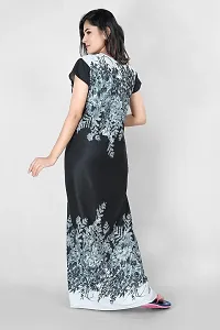 Device of S with SWANGIYA- The Intimate Fashion Bale Print Gown-Black-thumb1