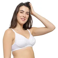 KYODO Women's Cotton Non Padded Wirefree Maternity Bra (Pack of 1) (White, 32)-thumb3