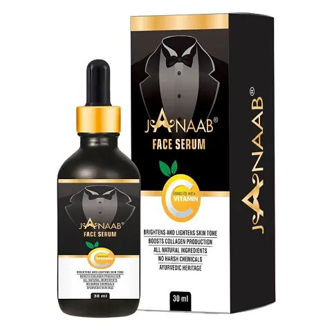 Janaab Face serum, Brightens and Lightens Skin Tone, All Natural Ingredients, No harsh Chemical, Ayurvedic Heritage 30 Ml