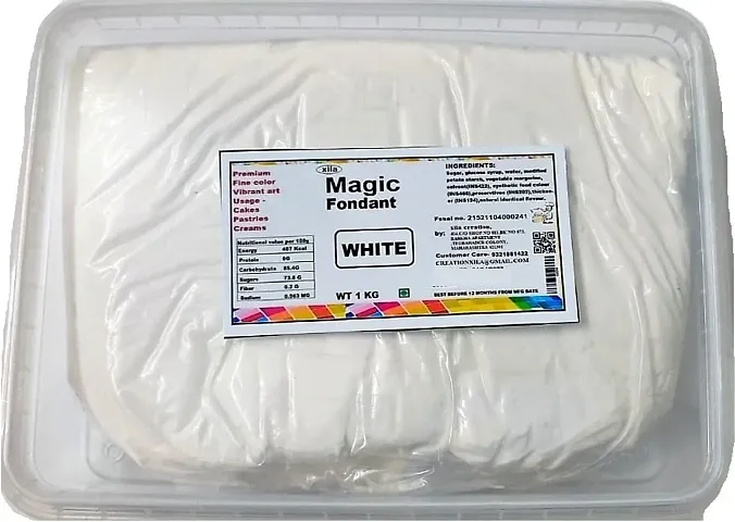 White Cake Fondant 1 Kg (sugar Paste)