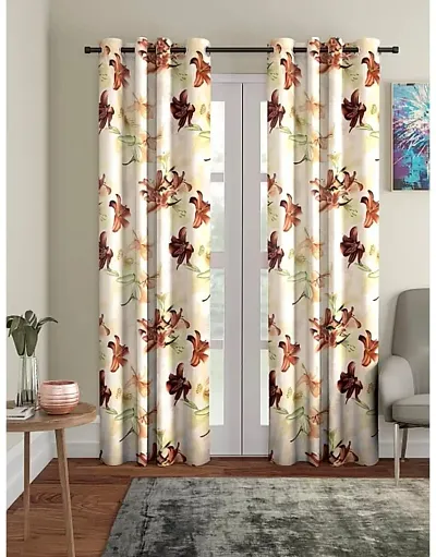 Heavy GSM Polyester Fabric with Beautiful Floral Prints to Make Your Living Room Lively Curtains