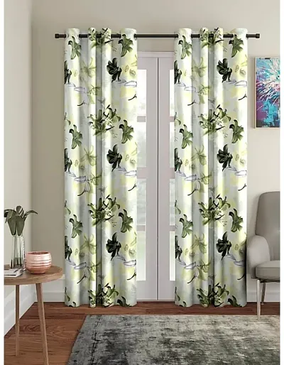 Heavy GSM Polyester Fabric with Beautiful Floral Prints to Make Your Living Room Lively Curtains