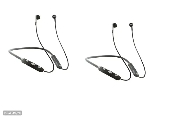 Stylish Black In-ear Bluetooth Wireless Neckbands, Pack Of 2