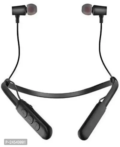 Stylish Black In-ear Bluetooth Wireless Neckbands-thumb0