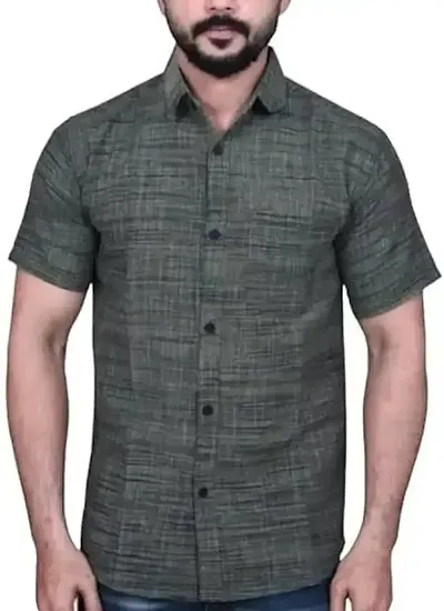 Reliable Multicoloured Polyester Short Sleeves Casual Shirt For Men