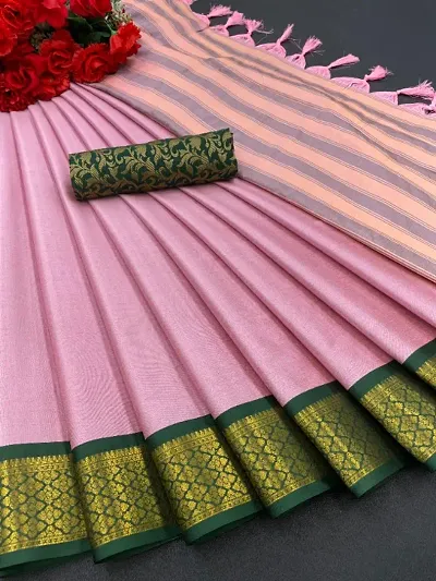 Aura Peacock Banarasi Sarees with Blouse Piece