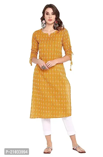 Stylish Printed Cotton Kurta For Women-thumb0