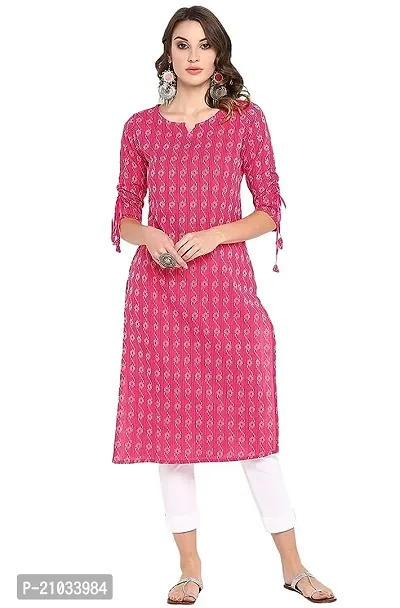 Stylish Printed Cotton Kurta For Women-thumb0