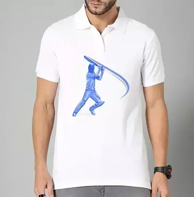 Trendy Polycotton Short Sleeve Polos T-shirt For Men