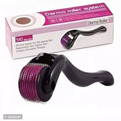 Derma Roller (0.25mm, 0.5mm, 1mm, 1.5mm, 2mm) with 540 Titanium Needles For Scalp, Face and Beard-thumb0