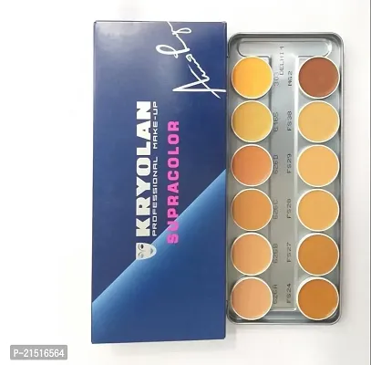 Matte 12 Shades Kryolan Supracolor Palette, For Parlour,