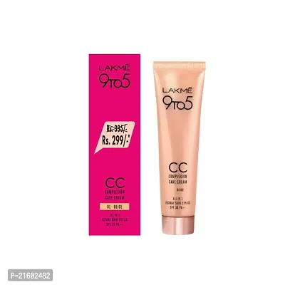 9 to 5 CC Cream|| 01 - Beige|| Light Face Makeup with Natural Coverage|| SPF 30 - Tinted Moisturizer to Brighten Skin|| Conceal Dark Spots|| 30 g