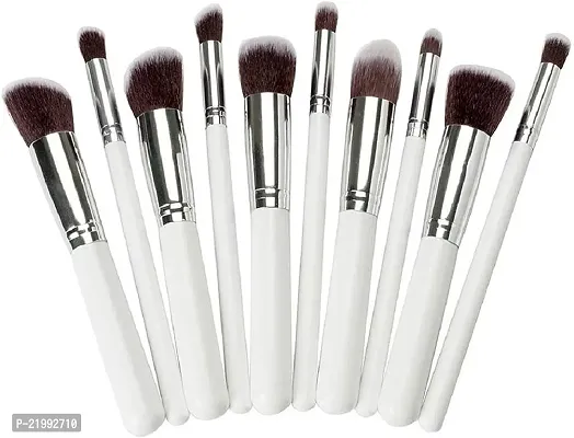 Angelie Professional White Makeup Brush Set of 10 pcs-thumb0