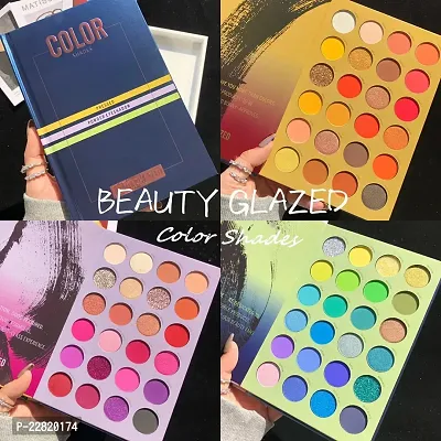 BEAUTY GLAZED Color Shades New 72 Colorful Book Sharp Eyeshadow