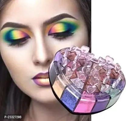 Multicolor 12 color shimmer shiner powder eyeshadow give a attractive eyes look pack of 1-thumb0