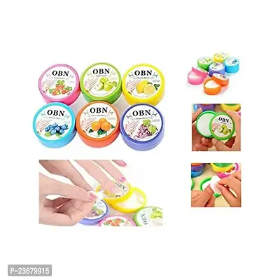 OBN Multi Fruit Flavored Nail Polish Remover Wipes Round Tissues Pack of 10-thumb0