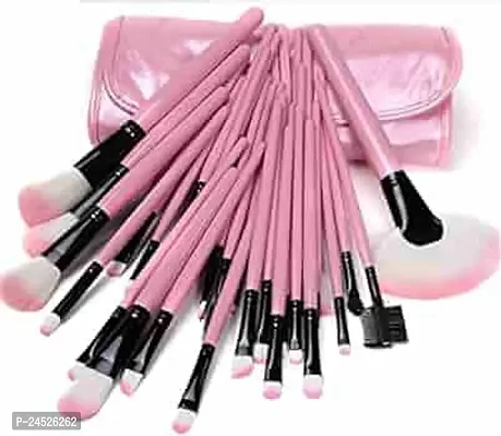 Makeup Brush Set With Travel Case- Pink, Set Of 24-thumb0