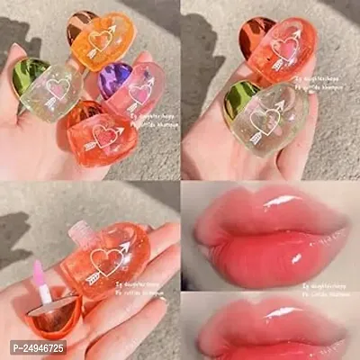 HEART SHAPE LIQUID LIP GLOSS ,USED AS A TINT ALSO(PACK OF 4PCS)