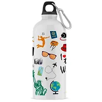 ARTBUG Customised Sipper/Water Bottle Aluminium 600 ML - Best Happy Birthday Gift / Return Gift for Kids, Name - Rajiv-thumb3