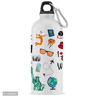 ARTBUG Customised Sipper/Water Bottle Aluminium 600 ML - Best Happy Birthday Gift / Return Gift for Kids, Name - Rajiv-thumb4