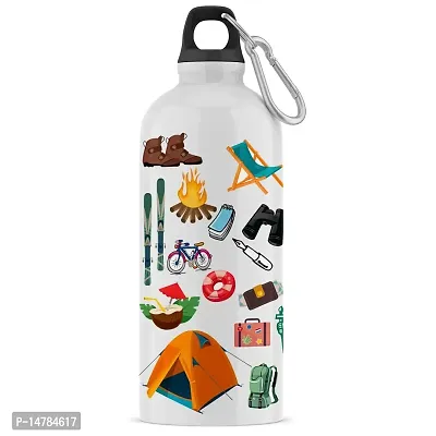 ARTBUG Customised Sipper/Water Bottle Aluminium 600 ML - Best Happy Birthday Gift / Return Gift for Kids, Name - Leena-thumb3