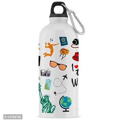 ARTBUG Customised Sipper/Water Bottle Aluminium 600 ML - Best Happy Birthday Gift / Return Gift for Kids, Name - Mahiya-thumb4