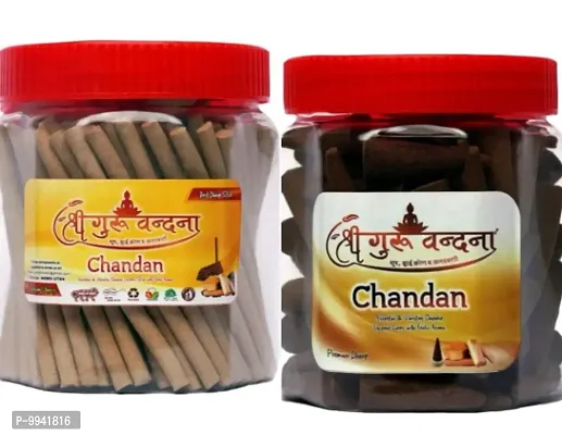 SHREE GURU VANDANA DHOOP V AGARBATTI Sandal 120 stick, sandal 60 small cone