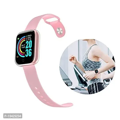Waterproof D-20 Smart Watch Bluetooth Smartwatch with Blood Pressure Tracking, Heart Rate Sensor and Basic Functionality for All Women and Girls - Pink-thumb5