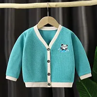 MOMISY Baby Boy & Girls Sweater Jacket Front Open Cardigan (2 to 3 Years, Rama)-thumb2