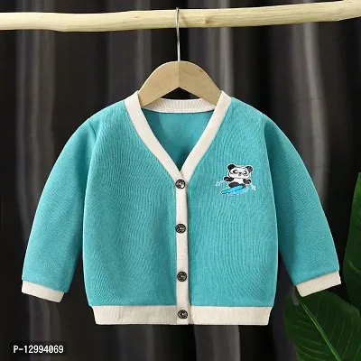 MOMISY Baby Boy & Girls Sweater Jacket Front Open Cardigan (2 to 3 Years, Rama)-thumb3