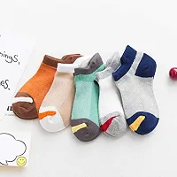 MOMISY 5 Pairs Baby Girl Boys Tube Socks Toddlers Infant Solid Color Boat Spring and Autumn Socks Stretch Baby Socks-thumb2