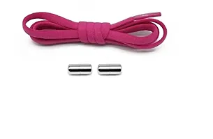 MOMISY No Tie Elastic Shoelaces, Semicircle Shoe Laces For Kids and Adult, Sneakers Shoelace Locks Laces Shoe Strings, Pink-thumb2