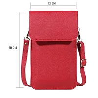 MOMISY Women Cellphone Sling Bag Card Holder Wallet Purse Clutch Handbag Crossbody Shoulder Bag for Girls (Red)-thumb4