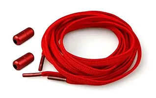 MOMISY No Tie Elastic Shoelaces, Semicircle Shoe Laces For Kids and Adult, Sneakers Shoelace Locks Laces Shoe Strings, Red-thumb1