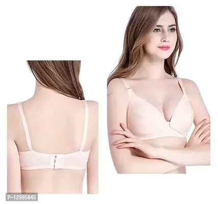 Buy MOMISY Women's Non Padded Maternity Nursing Bra Wire Free Cotton Front  Button Closure Breastfeeding Pregnancy (40, Peach) Online In India At  Discounted Prices