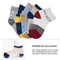 MOMISY 5 Pairs Baby Girl Boys Tube Socks Toddlers Infant Solid Color Boat Spring and Autumn Socks Stretch Baby Socks (MYBOY, 1 year to 3 year)-thumb3