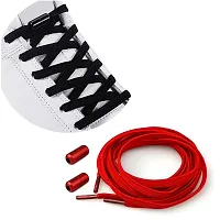 MOMISY No Tie Elastic Shoelaces, Semicircle Shoe Laces For Kids and Adult, Sneakers Shoelace Locks Laces Shoe Strings, Red-thumb4