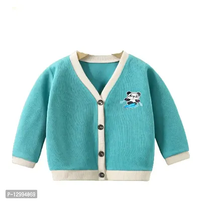 MOMISY Baby Boy & Girls Sweater Jacket Front Open Cardigan (2 to 3 Years, Rama)-thumb0