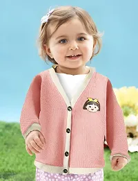 MOMISY Baby Boy & Girls Sweater Jacket Front Open Cardigan (2 to 3 Years, Pink)-thumb3