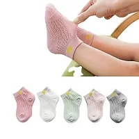 MOMISY 5 Pairs Baby Girl Boys Tube Socks Toddlers Infant Solid Color Boat Spring and Autumn Socks Stretch Baby Socks (ThinCrown, 1 year to 3 year)-thumb3