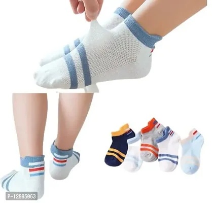 MOMISY 5 Pairs Baby Girl Boys Tube Socks Toddlers Infant Solid Color Boat Spring and Autumn Socks Stretch Baby Socks