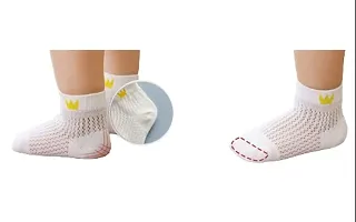 MOMISY 5 Pairs Baby Girl Boys Tube Socks Toddlers Infant Solid Color Boat Spring and Autumn Socks Stretch Baby Socks (ThinCrown-Boys, 1 year to 3 year)-thumb3