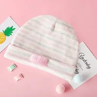 MOMISY 1 Piece Small Baby Cotton Cap for Newborn Baby Boys and Girls-StripedPink-thumb2