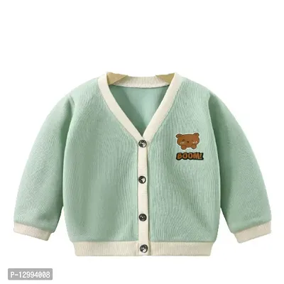 MOMISY Baby Boy  Girls Kids Children Infant Sweater Jacket Front Button Open Cardigan