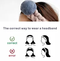 MOMISY Elastic Women's Lovely Hair Band Wash Face Spa Headband-Washable Facial Band Makeup Wrap Headbands Fits All Head Sizes (Panda Brown Grey)-thumb2