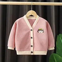 MOMISY Baby Boy & Girls Sweater Jacket Front Open Cardigan (2 to 3 Years, Pink)-thumb2